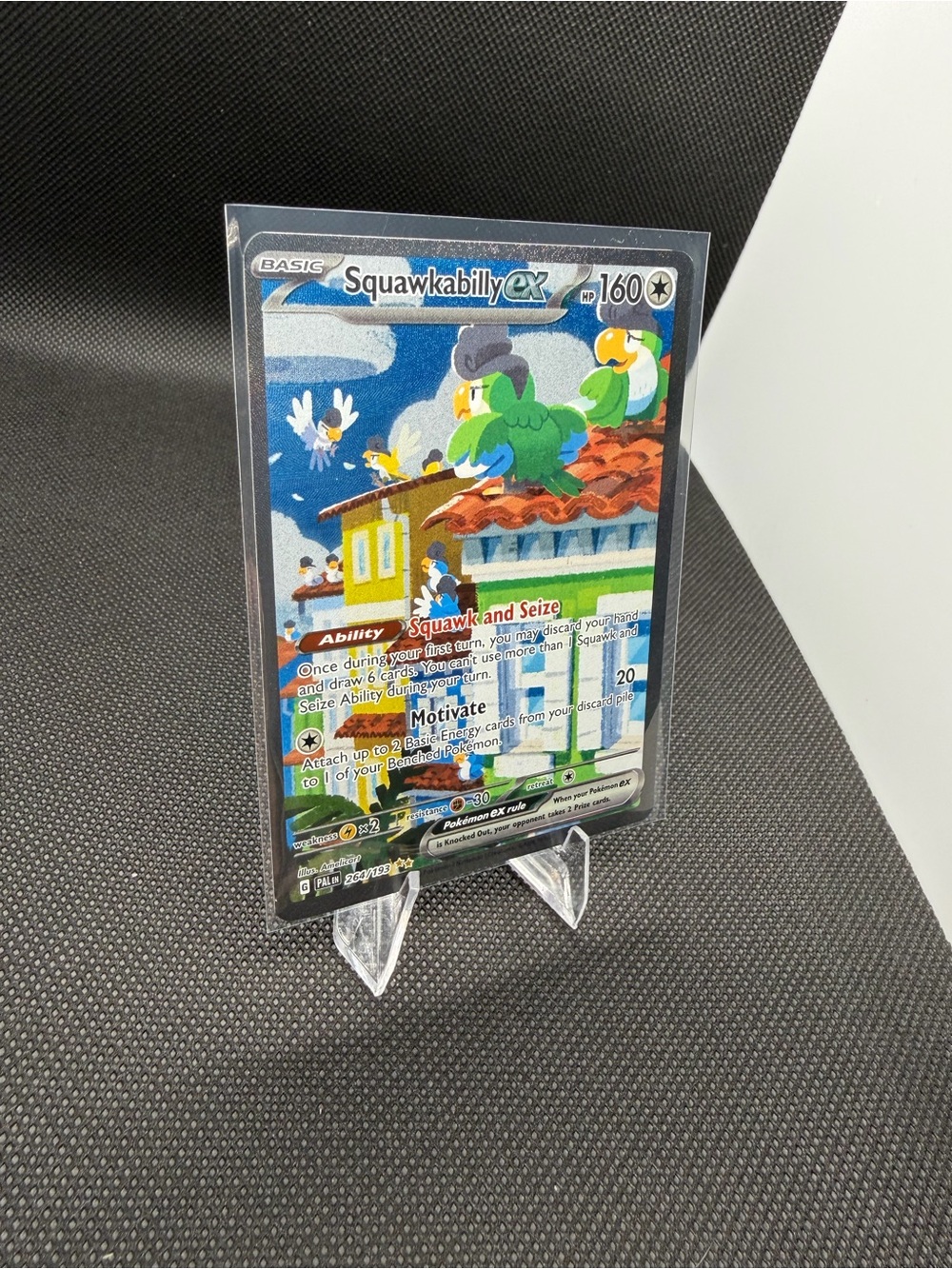 Squawkabilly EX Full Art Pokémon Card - Green